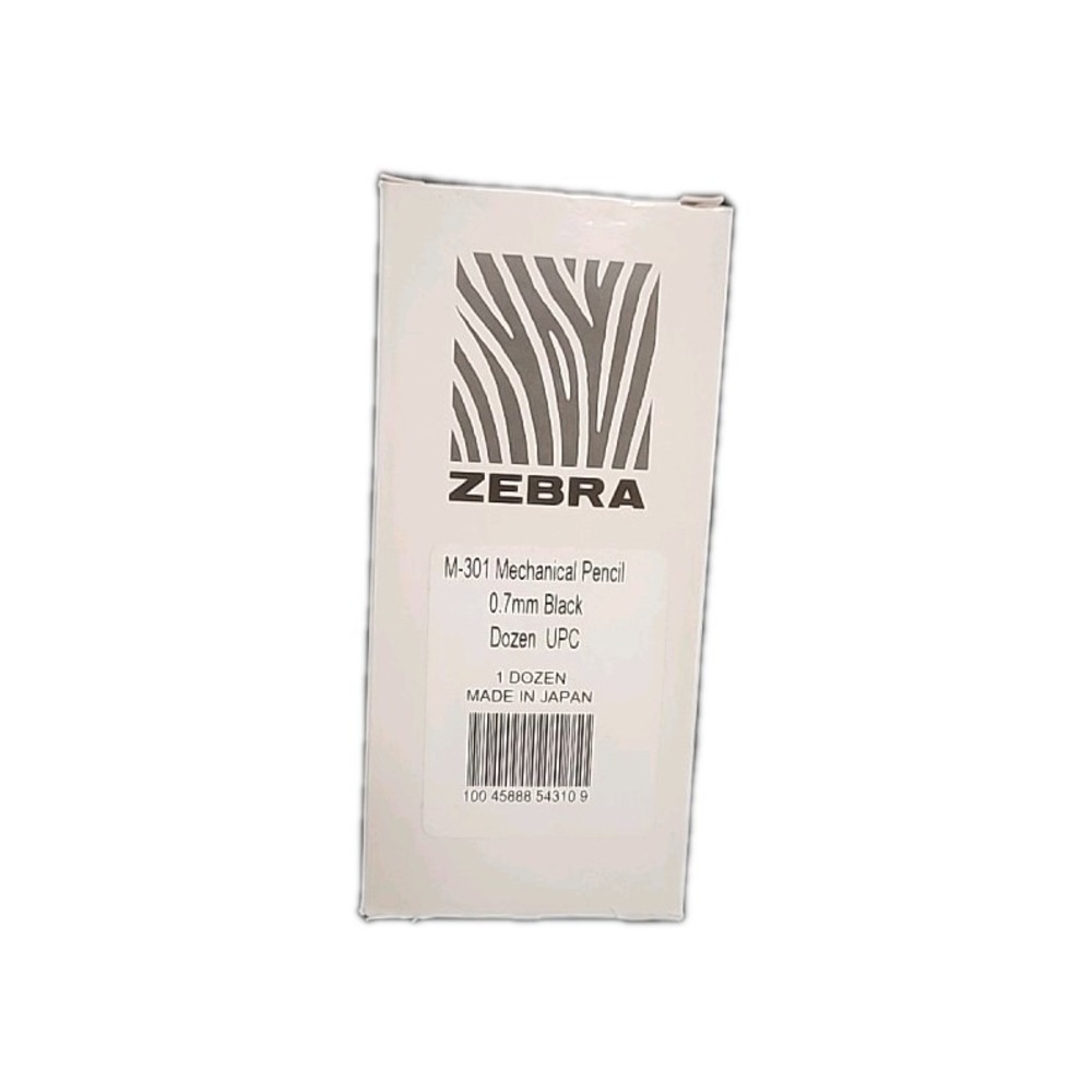 1 Dozen Zebra M-301 Mechanical Pencils 0.7mm Lead Metal‎ Body